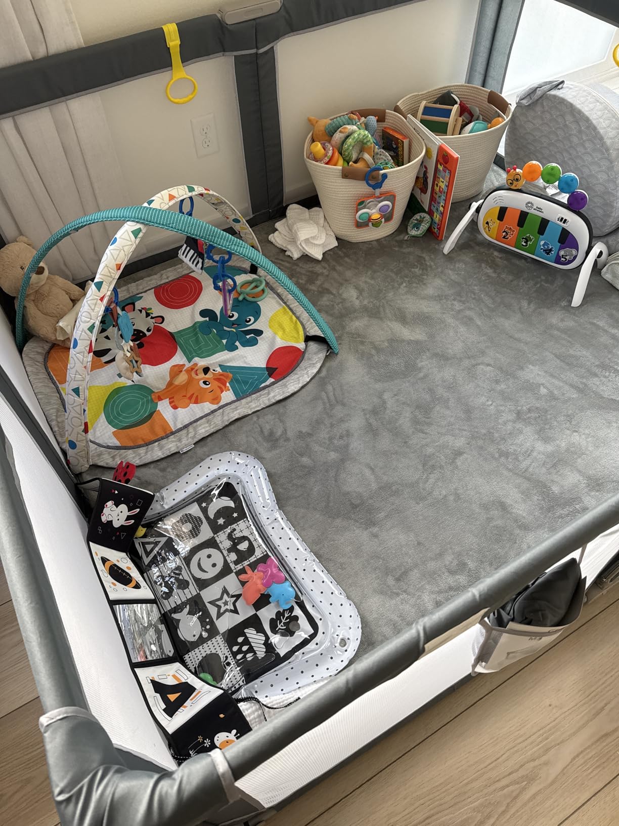 SEPARO Thick Baby Play Mat for Floor, 50x50 Playpen Mat, Non-Slip, Grey - Ultra Soft Support & Plush Feel Playmat for Baby, Tummy Time Foam Mats, Cushioned for Infant, Kids and Toddler Crawling, Easy Care customer photo 2