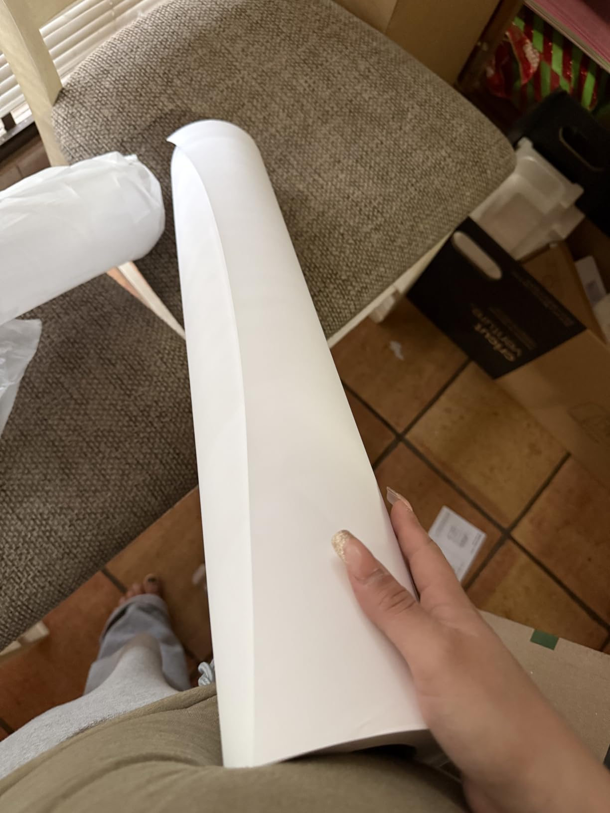 RCdepot1-1 x 24 inch x 100 ft Matte Polypropylene Banner roll (NOT self adhesive) film poly Vinyl Waterproof 2 inch core, Wide Format Inkjet print poster signs pvc customer photo 1