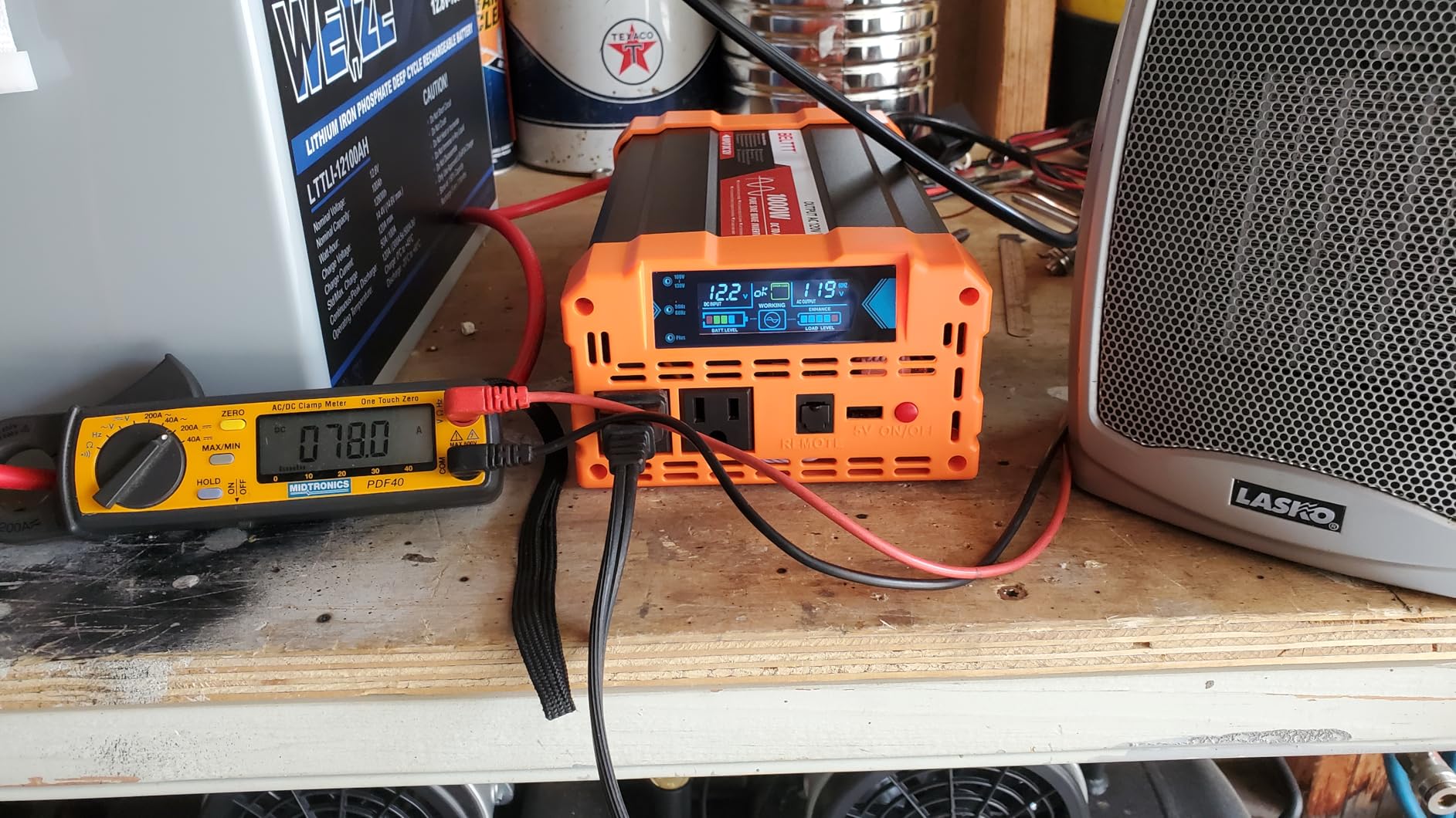 BELTTT 1000Watt Pure Sine Wave Inverter 12V DC to 120V AC, 2000W Peak | LCD Display, Dual AC Outlets, 5V 2.1A USB, Power Inverter for RV, Truck, Off-Grid Solar Inverter 12V to 110V Converter customer photo 2