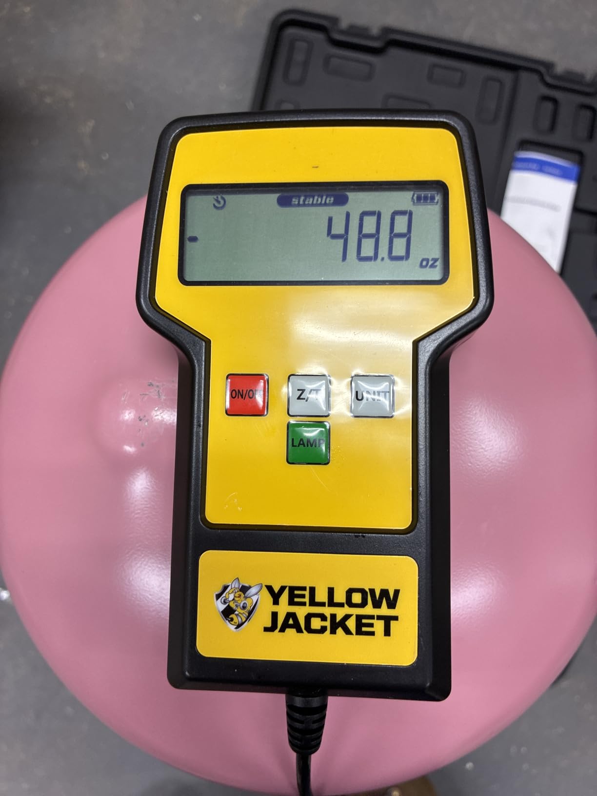 220 LBS HVAC Freon Scale High Precision Charging Refrigerant Scale Weight Scale with Portable Case for All Refrigerant Recovery Tanks customer photo 1