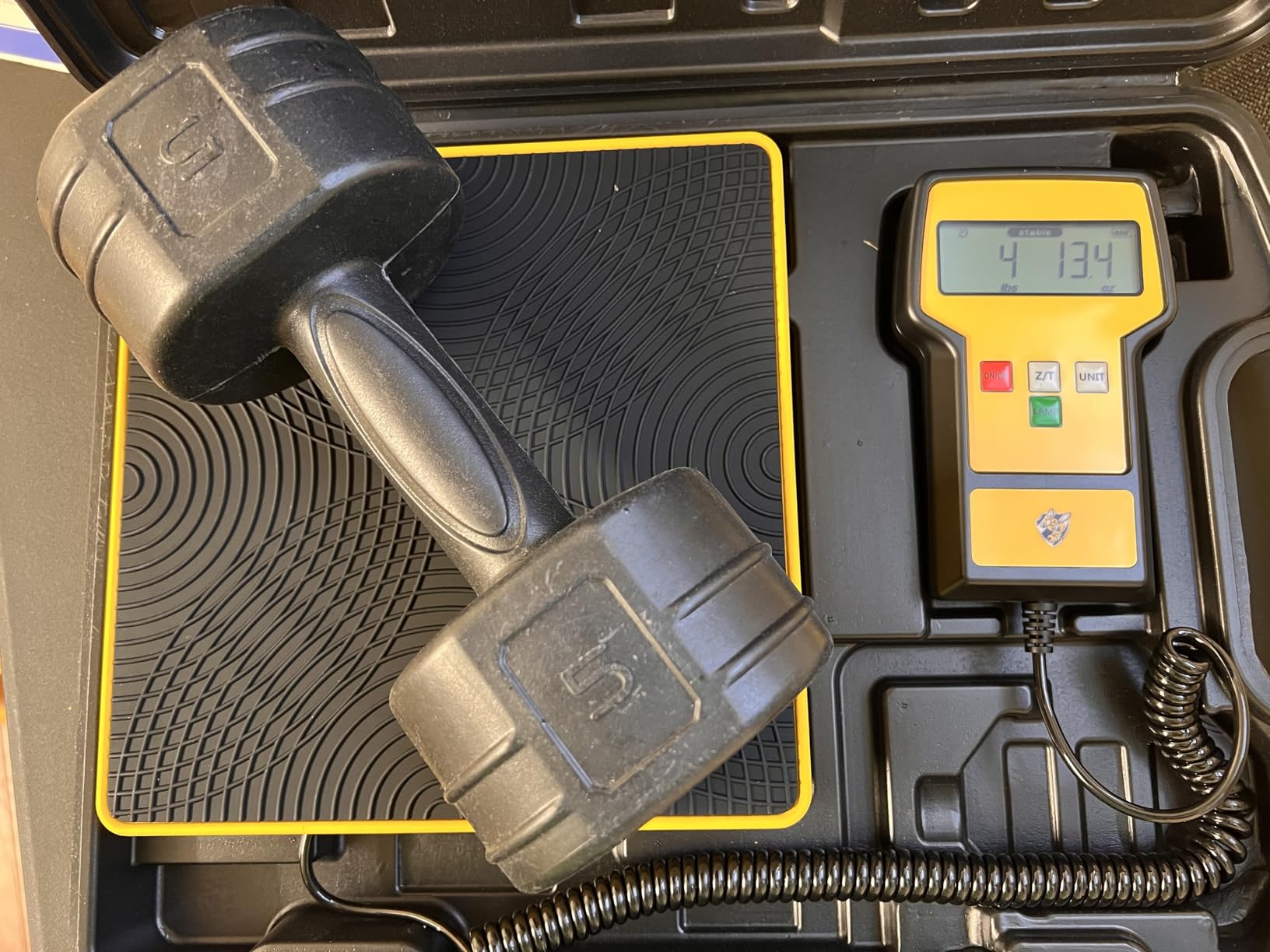 220 LBS HVAC Freon Scale High Precision Charging Refrigerant Scale Weight Scale with Portable Case for All Refrigerant Recovery Tanks customer photo 2