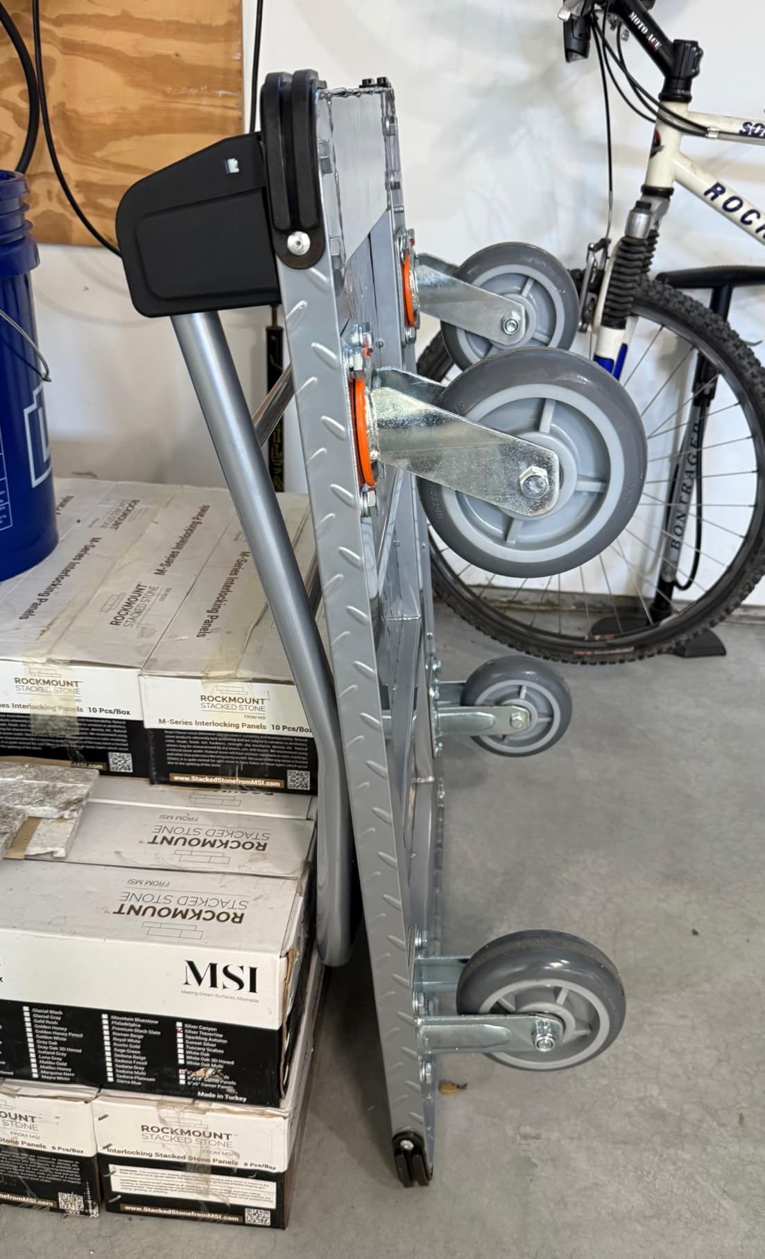 2200 lbs. Capacity Foldable Push Cart Dolly | Moving Platform Hand Truck | Heavy Duty Space Saving Collapsible | Swivel Flat Bed Wagon - Furniture Luggage Lifting customer photo 1