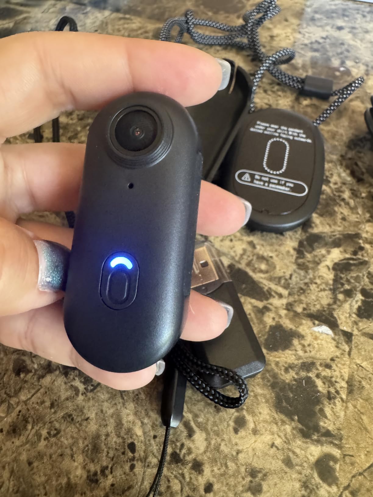 Meoilkolnm Mini Wearable Body Worn Action Camera, FHD 1080P, Thumb Size, Hands Free Recording with Premium Portable Camcorder Mount Anywhere for Security, Work, Guard, Travel, 128GB, Black customer photo 1