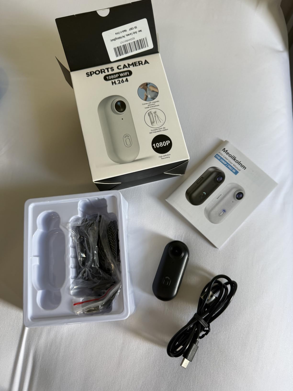 Meoilkolnm Mini Wearable Body Worn Action Camera, FHD 1080P, Thumb Size, Hands Free Recording with Premium Portable Camcorder Mount Anywhere for Security, Work, Guard, Travel, 128GB, Black customer photo 2