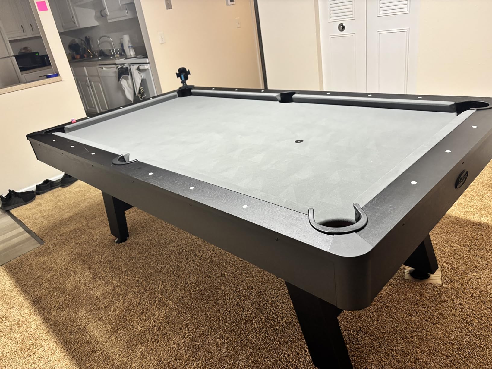 GoSports 7 and 8 ft Pool Tables with Wood Finish - Gray, Black, or Green Felt - Billiards Game Room Table for Adults & Family - Accessories Not Included customer photo 2