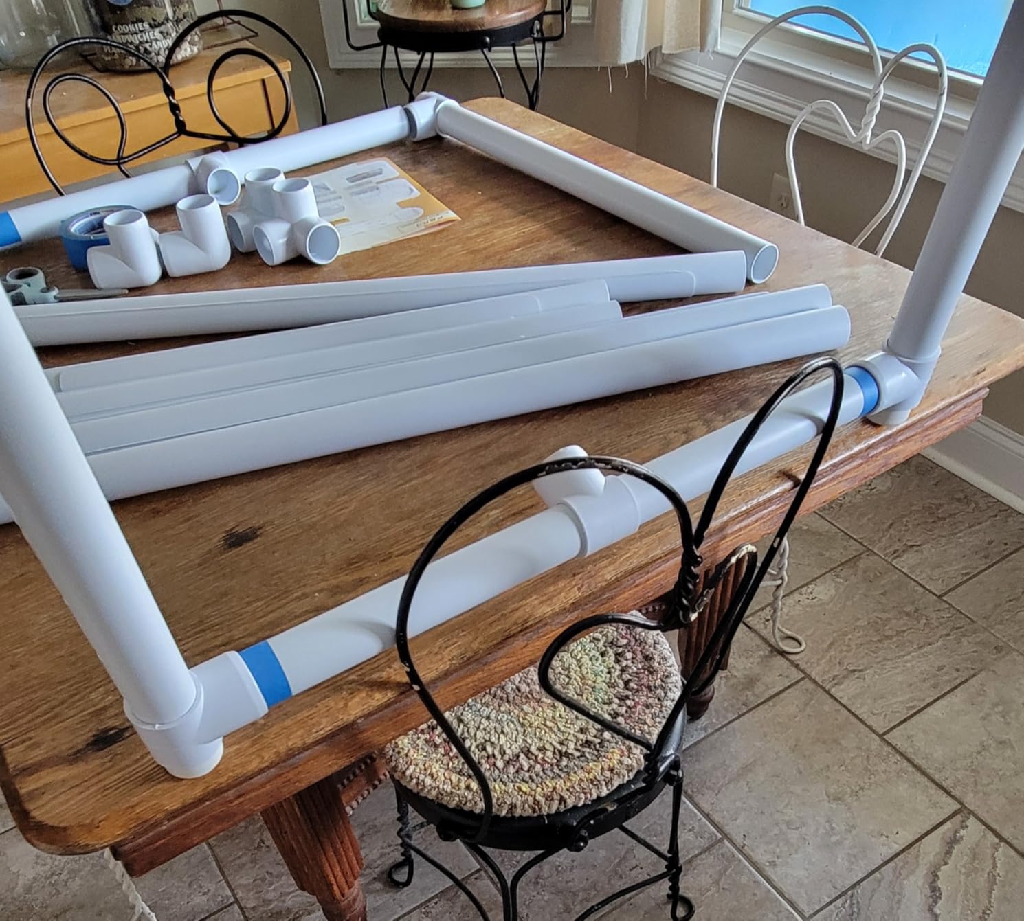 BEN YEDD Quilter's Floor Frame Large Embroidery Frame workbenches Patchwork Embroidery Cross Stitch Support Brackets PVC Pipe Racks customer photo 2