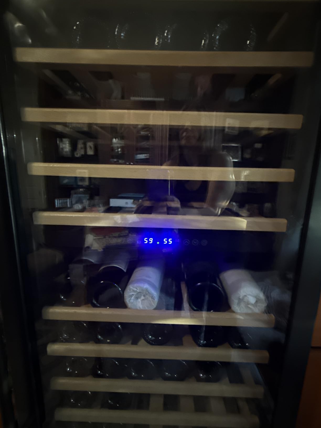 200 Bottle Upgrade Wine Cooler Refrigerator - 24 Inch Large Capacity Wine Fridge Built-In Freestanding, with Quiet Compressor, Professional Temperature Control & Wine Cellar - Black customer photo 1