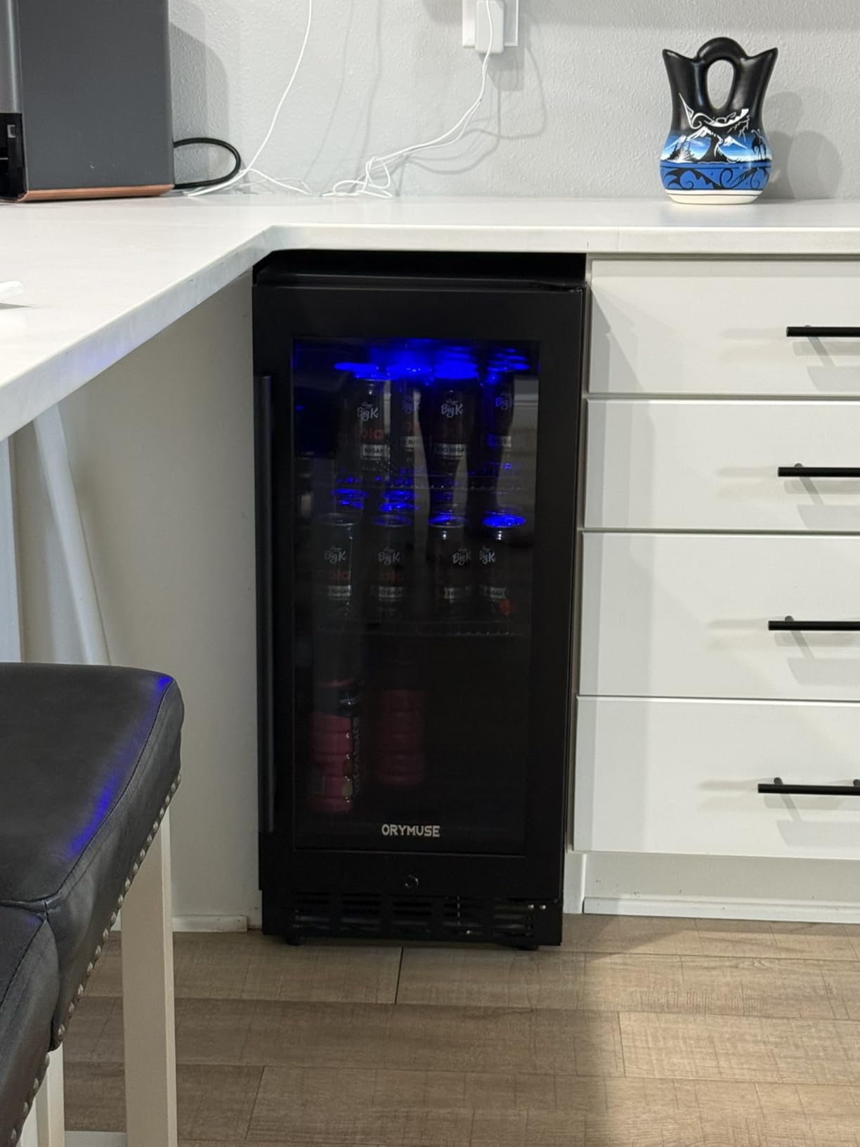 200 Bottle Upgrade Wine Cooler Refrigerator - 24 Inch Large Capacity Wine Fridge Built-In Freestanding, with Quiet Compressor, Professional Temperature Control & Wine Cellar - Black customer photo 2