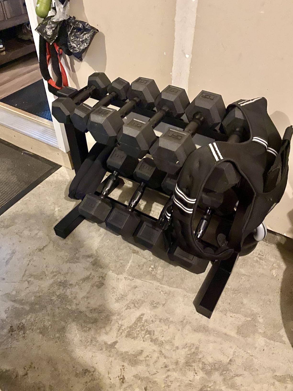 CAP 150 LB Dumbbell Set with 2-Tier Rack, Rubber Hex Free Weights Set, Home Gym Weight Set with Horizontal Storage Rack for Strength Training customer photo 2