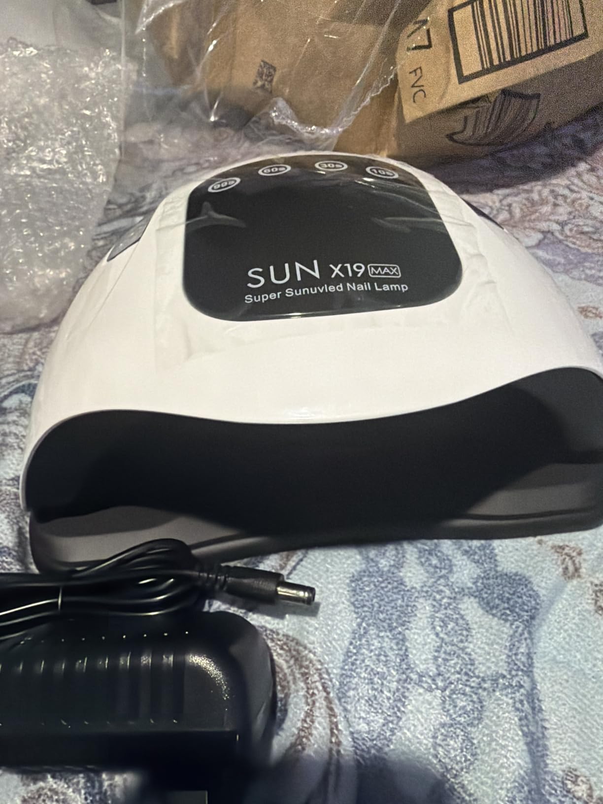 Wisdompark 320W UV LED Nail Lamp, Nail Dryer for Gel Polish with 72Pcs Lamp Beads and Automatic Sensor/4 Timer Setting Professional Nail Art Tools customer photo 2
