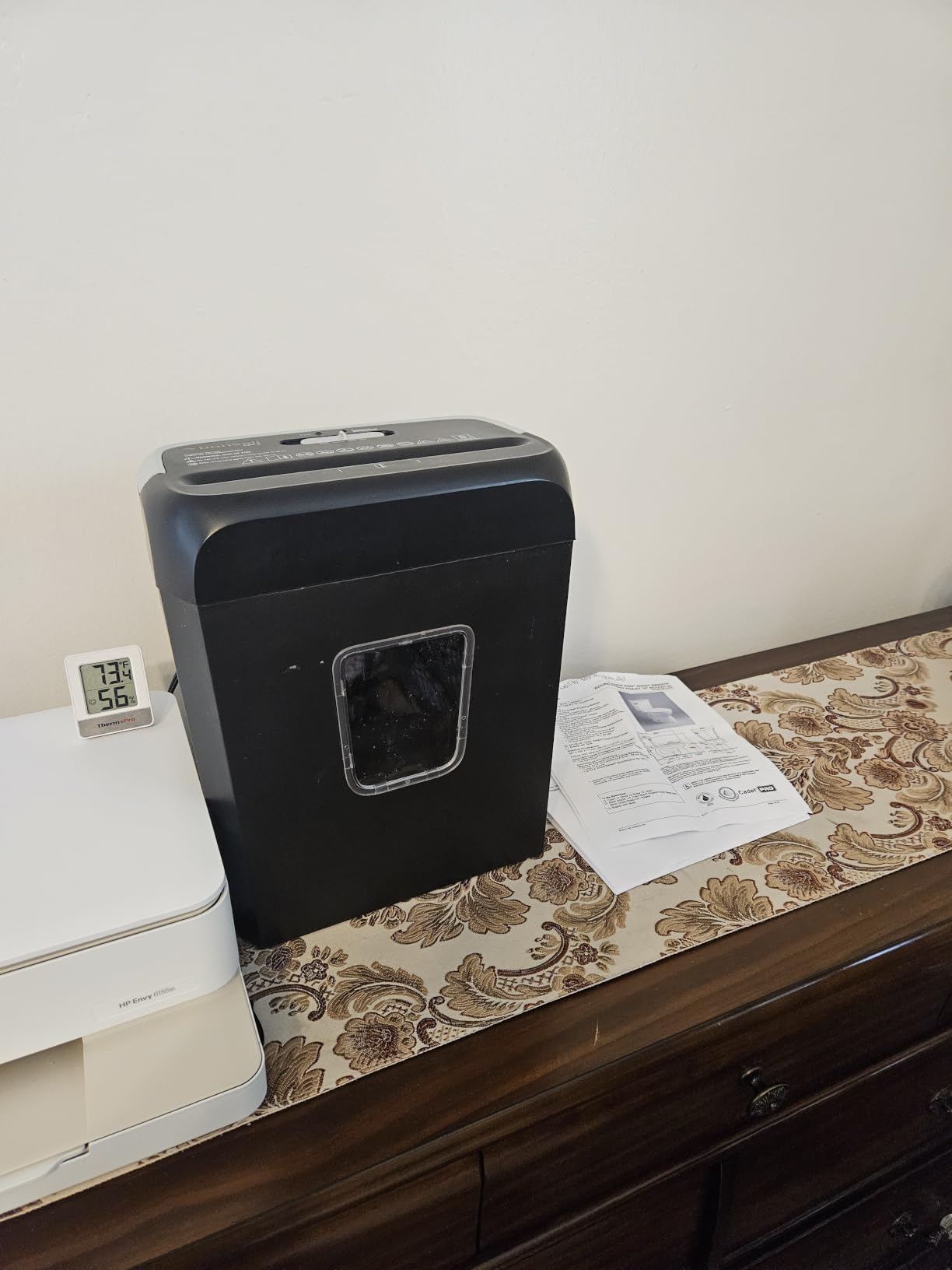 Bonsaii Paper Shredder for Home Use, 3.4 Gal Wastebasket, 6 Sheet Crosscut Paper Credit Cards, Staples, and Clips Shredder for Home Office Use, Portable Handle Design (C237-B New Version) customer photo 2