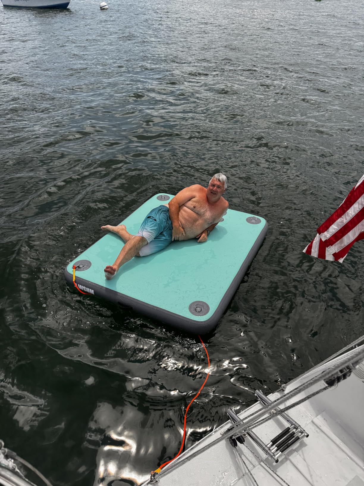 AWSUM Inflatable Floating Dock for Water Activities, 6FT/8FT/10FT Water Mat | With Non-Slip Surface, Load Capacity 450-900 lbs, Capacity for 3-8 People, Water Platform for Lake, Pool, Beach & Ocean customer photo 1