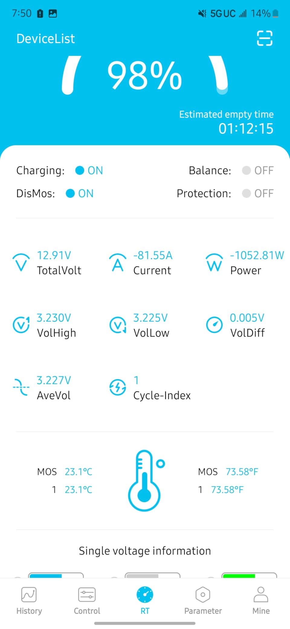 12V 100Ah Bluetooth LiFePO4 Battery, Deep Cycle Lithium Battery, 15000 Charging Cycles, Lightweight Compact, Perfect For Rv, Trolling Motors, Yacht, Solar Systems (12V 100Ah Group24 Bluetooth) customer photo 1