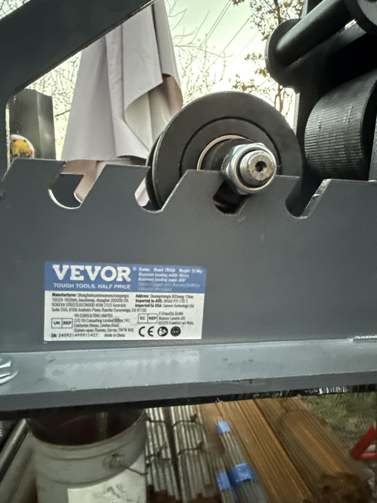 VEVOR Tube Roller Bender, Max 1-1/2