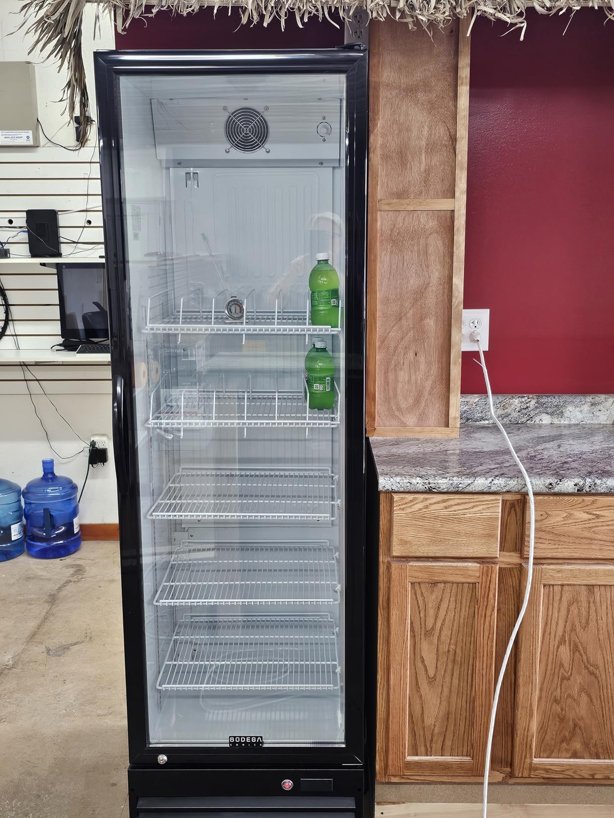BODEGA BODEGACOOLER Commercial Bar Cooler with 3 Glass Doors, 20.5 Cu.Ft Back Bar Beverage Refrigerator for Beer Soda Wine, LED Lighting With Stainless Steel Top, Casters Kitchen Buffet Table Use customer photo 1
