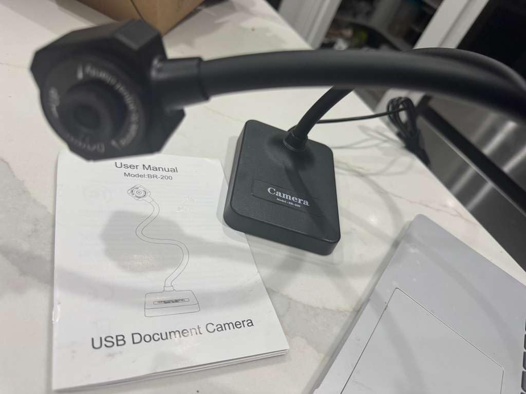 USB Document Camera for Teachers, Manual Focus Webcam with Mic, Fold for Mac/Windows/Chromebook customer photo 1