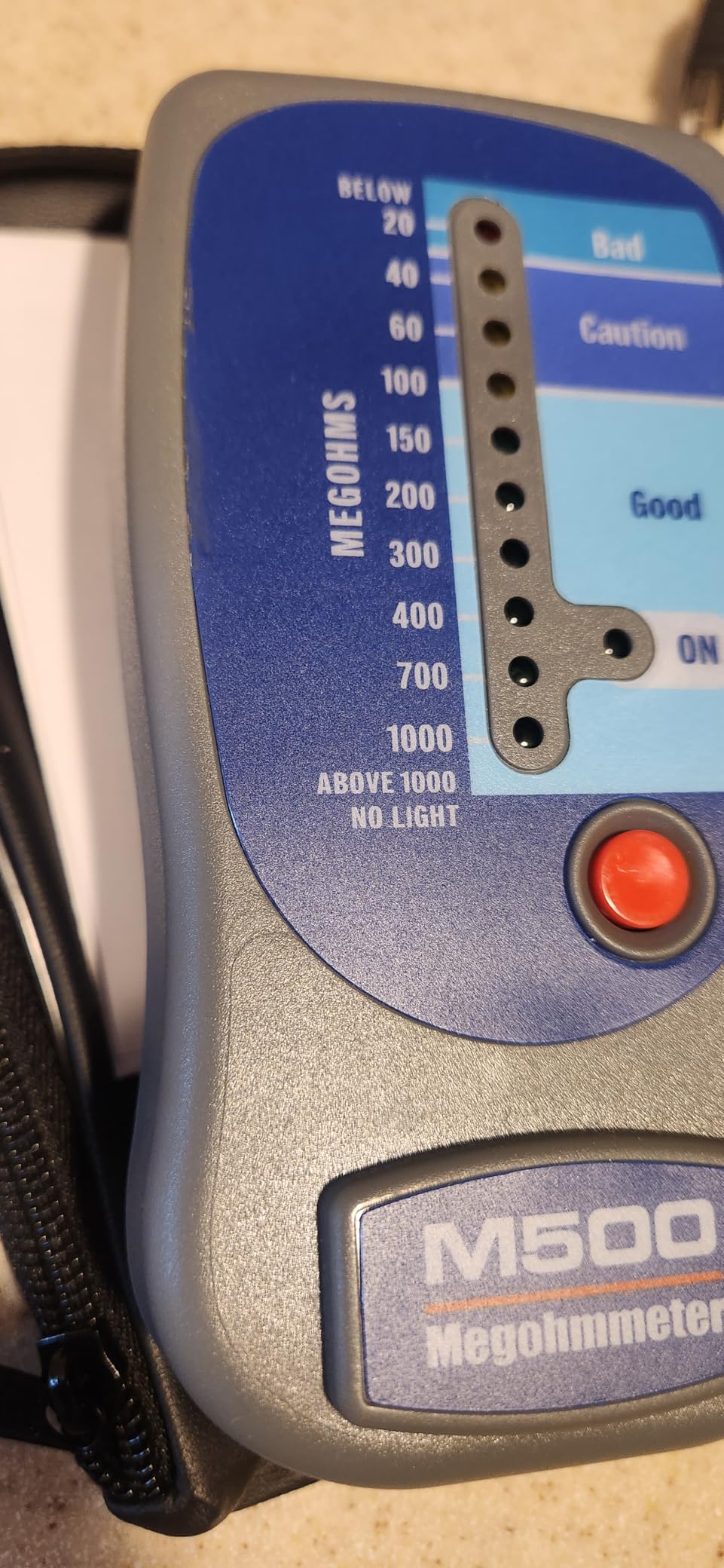 M500 Insulation Megohmmeter Compatible with Supco M500 with Soft Carry Case | ABS body megohmmeter with battery, 0 to 1000 Megohms range, for HVAC staff testing compressors customer photo 2