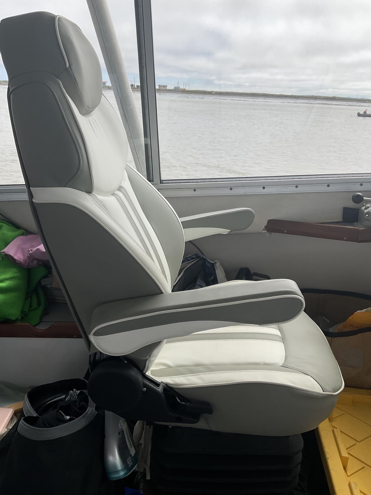 Leader Accessories Luxury Pontoon Captains Chair Yacht Bucket Boat Seat | Reclining Ergonomic Design Pontoon Boat Chair Yacht Seat with Adjustable Armrests customer photo 1