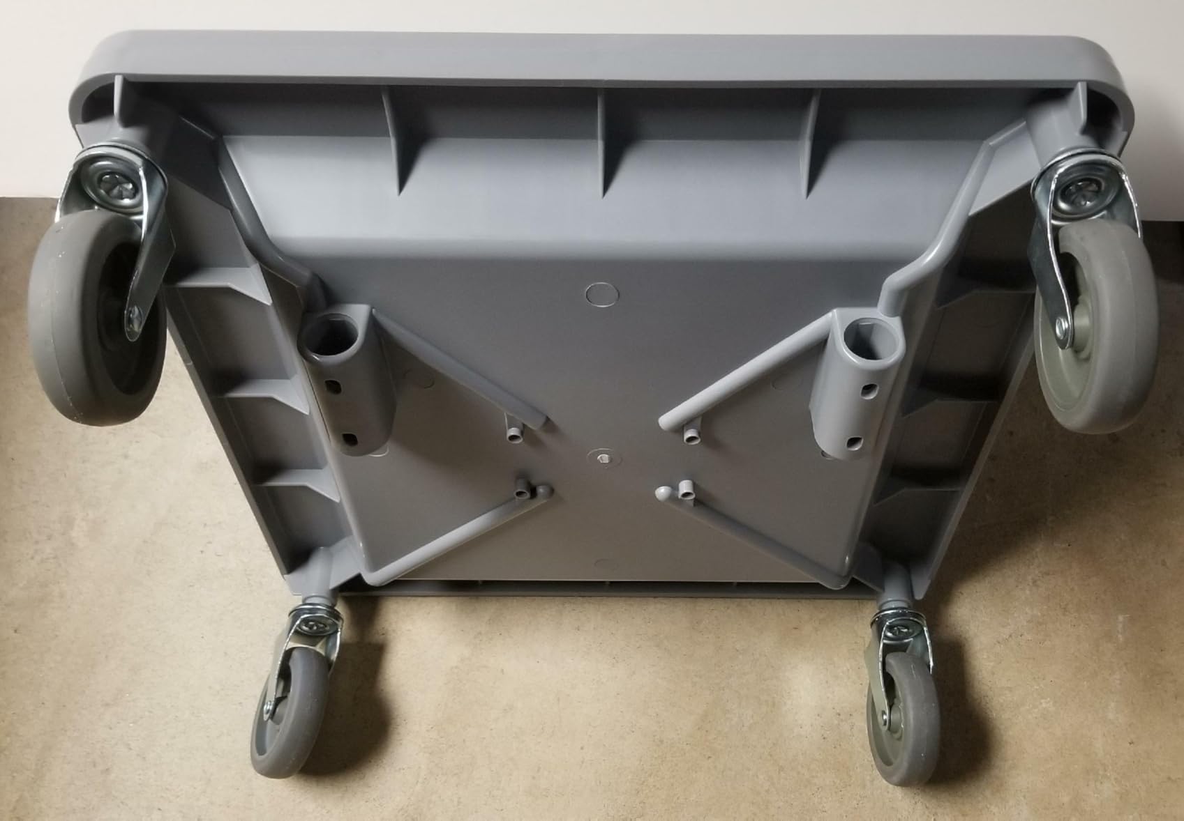 21 x 21 x 3 Inches Dolly for Dish and Glass Rack with 4 Wheels Dolly Dishwashing Rack Cart 250 Lbs Load Capacity for Kitchen Dining Room Floor Storage Room Restaurants, Gray customer photo 1