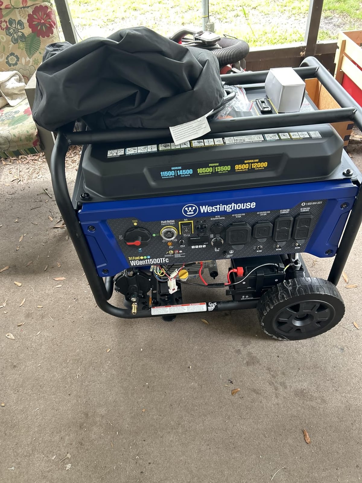 Westinghouse 14500 Peak Watt Dual Fuel Home Backup Portable Generator, Remote Electric Start, Transfer Switch Ready, Gas and Propane Powered customer photo 1