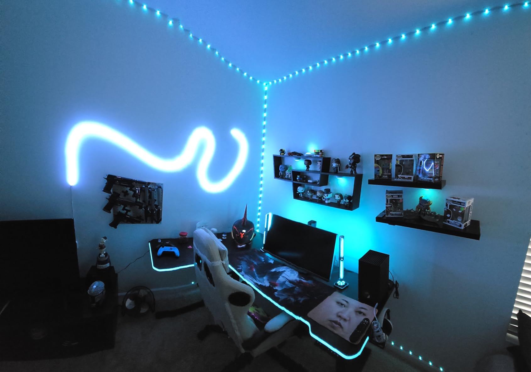 Govee Gaming Light Bars Pro, 16-Inch Smart RGBIC Wi-Fi LED Game Lights | Upgraded, RGBIC Illumination, Triple-Sided, Music Sync & 60+ Scene Modes, Works with Alexa & Google Home, Gaming Room Decor customer photo 1