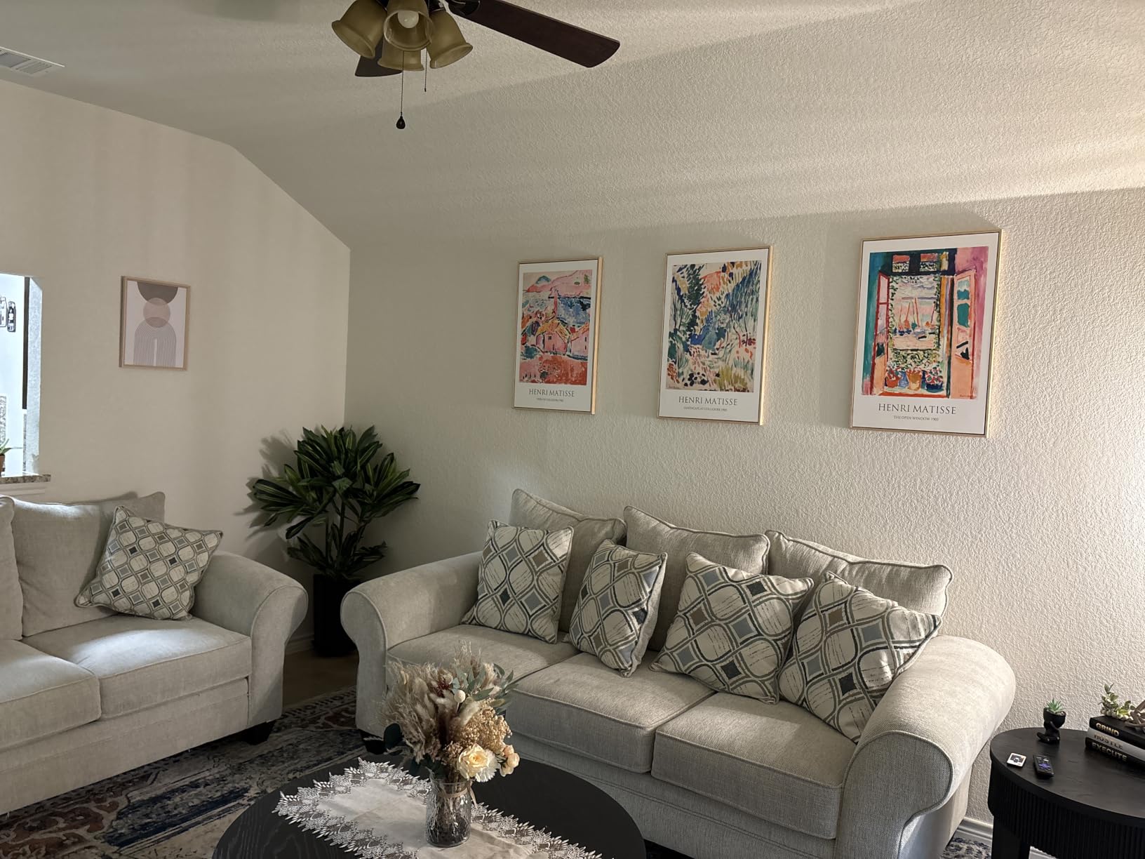 Framed Large William Morris Canvas Wall Art Set of 3, Vintage Nature Floral Artwork Prints, Boho Neutral Botanical Wall Decor for Living Room, Bedroom, Hallway and Office, Total Size 30x60 customer photo 2