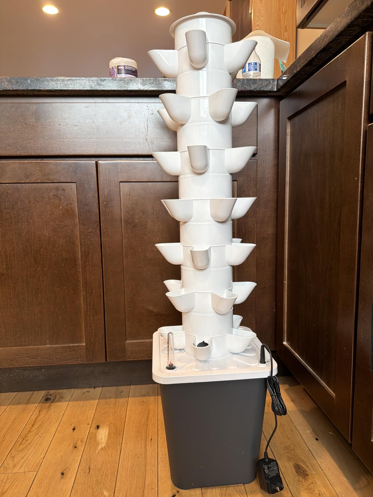 Hydroponics Tower Indoor Growing System Vertical Garden Planter Indoor Smart Garden Kit with Pump and Movable Water Tank (35-Plants) customer photo 2