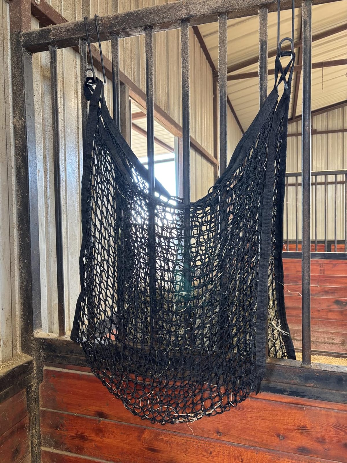 2 PCS Slow Feed Hay Net for Horses, Large Capacity Hay Bags for Horses Goats Sheep Donkey Trailer Full Day Feeding customer photo 1