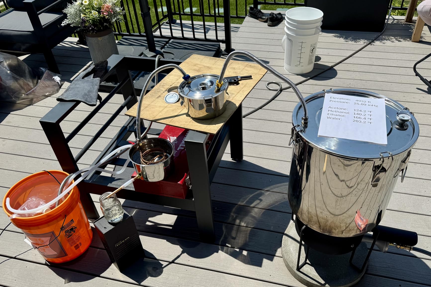 CAMMOO 3 Pots 13.2Gal/50L Moonshine Still Kit Complete with Thumper and Condenser, Thermometer, Submersible Pump, Stainless Steel Alcohol Distiller Home Brewing Kit for DIY Whiskey Wine Brandy customer photo 1