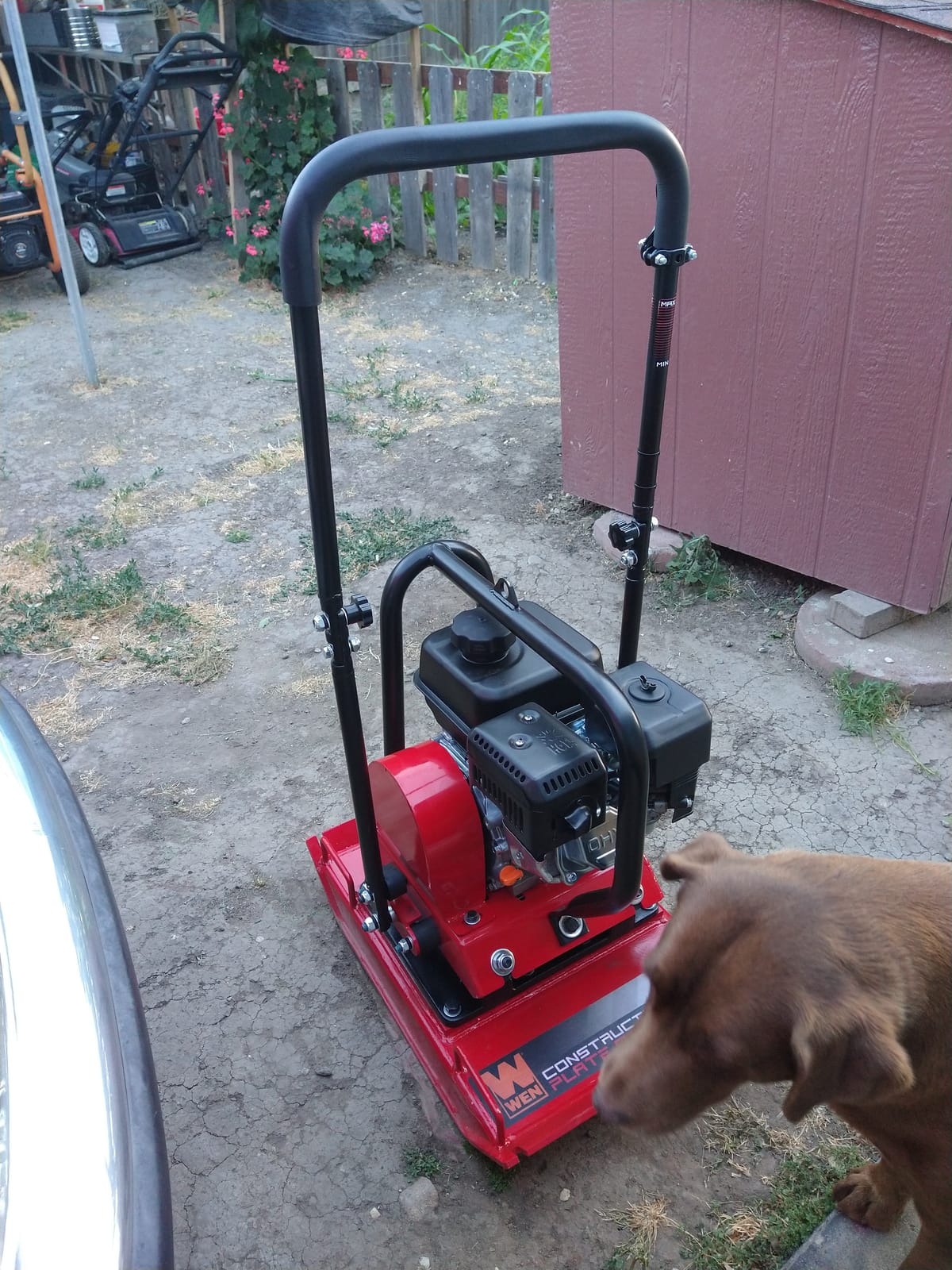 WEN 6.5HP 196cc Plate Compactor with Wheels and 3350-Pound Compaction Force (56096) customer photo 2