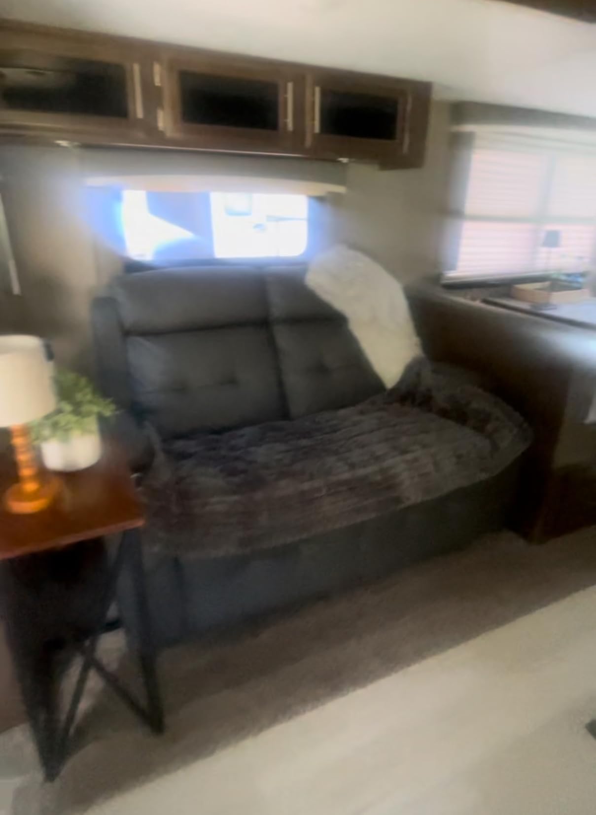 RV Loveseat Recliner Sofa, Wall Hugger Reclining RV Couch with USB | RV Reclining Loveseat with Massage, Pocket, Cup Holder, 150° Recline for RV Furniture, Travel Trailers & Home Theater Seating customer photo 1