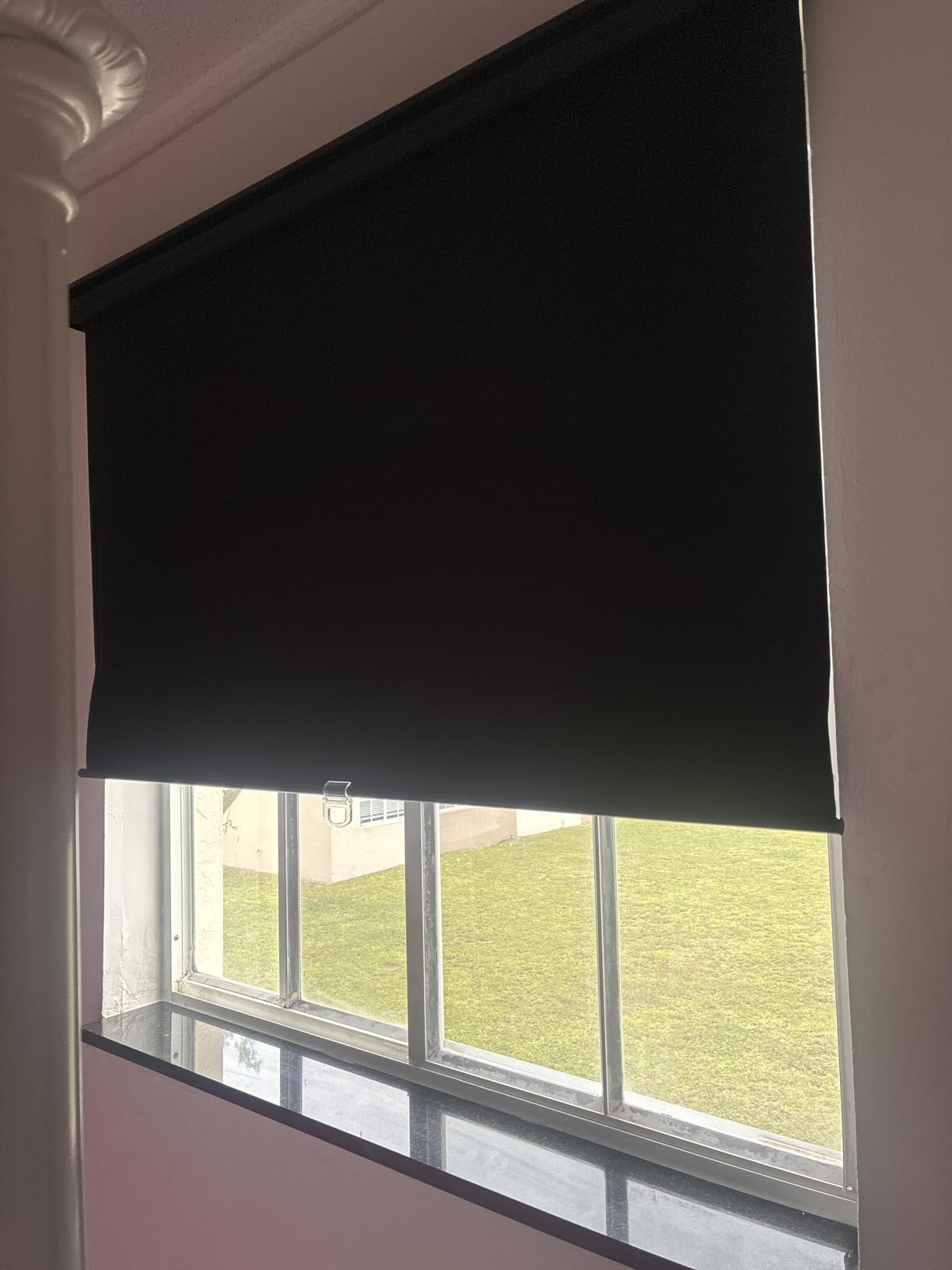 Royal Shade Cordless Roller Shades Blackout Blinds for Windows Bedroom Darkening, Thermal Insulated UV Protection Privacy Window Shades for Home and Office (Black, 35