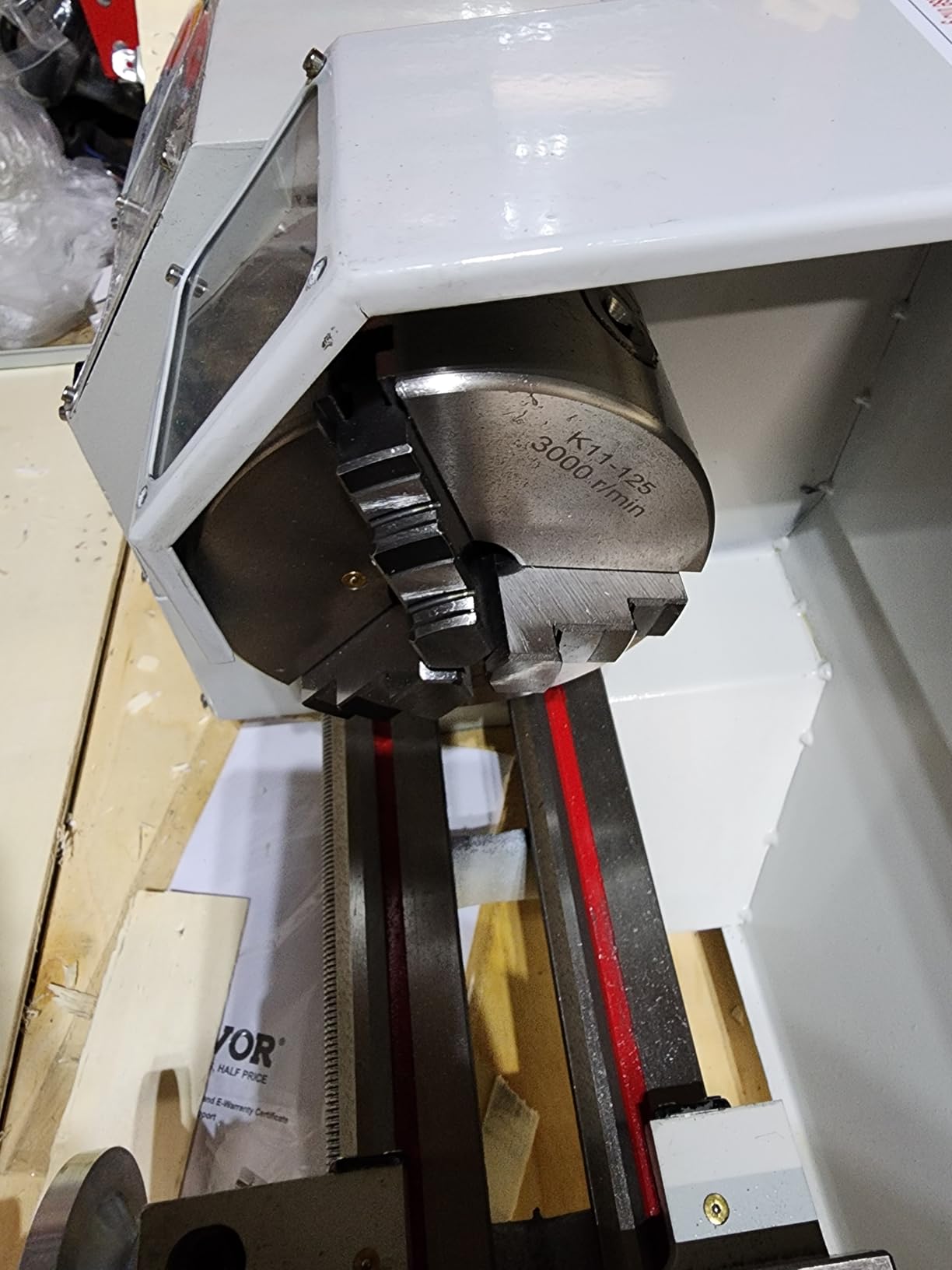 VEVOR Metal Lathe Machine, 8.7 x 18 in, Precision Bench Power Metal Lathe, Automatic Feed, 0-2500 RPM Variable Speed, 1250W Brushless Motor, for Processing Precision Parts Soft Metals Wood Plastics customer photo 2