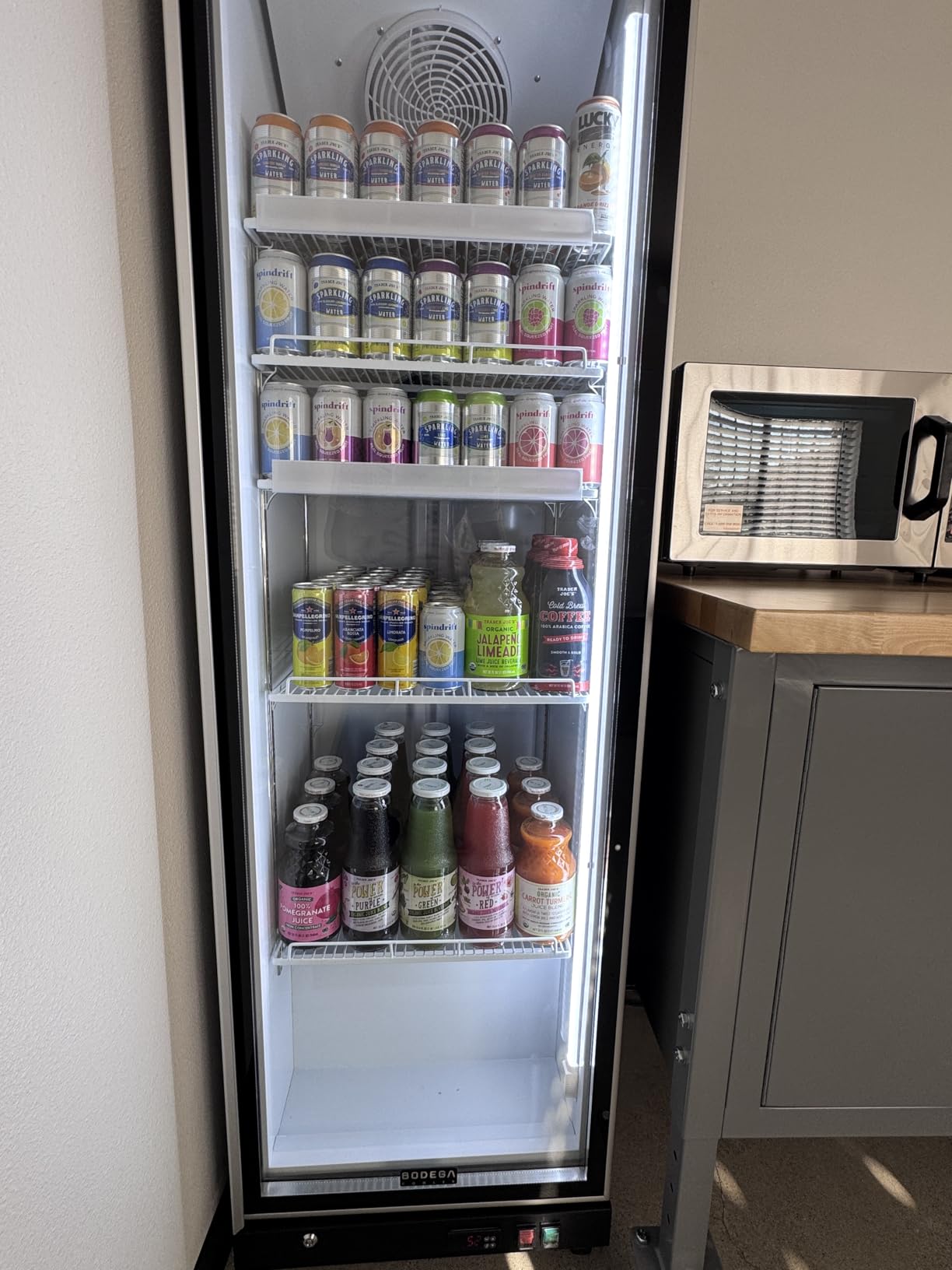 BODEGACOOLER 12.5 Cu. Ft. Upright Commercial Beverage Refrigerator, Large Glass-Door Display Merchandiser, Energy-Star Rated Drink & Bar Cooler with Soft LED Lighting and Adjustable Shelves customer photo 1