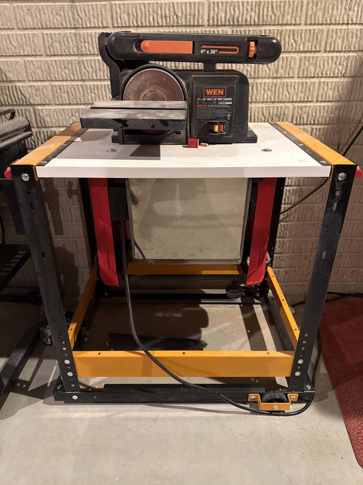 POWERTEC Flip Top Tool Stand with Caster Wheels - Mobile Workbench with 300lb Capacity, for Benchtop Power Tools, Heavy Duty (UT1012), Alloy Steel customer photo 2