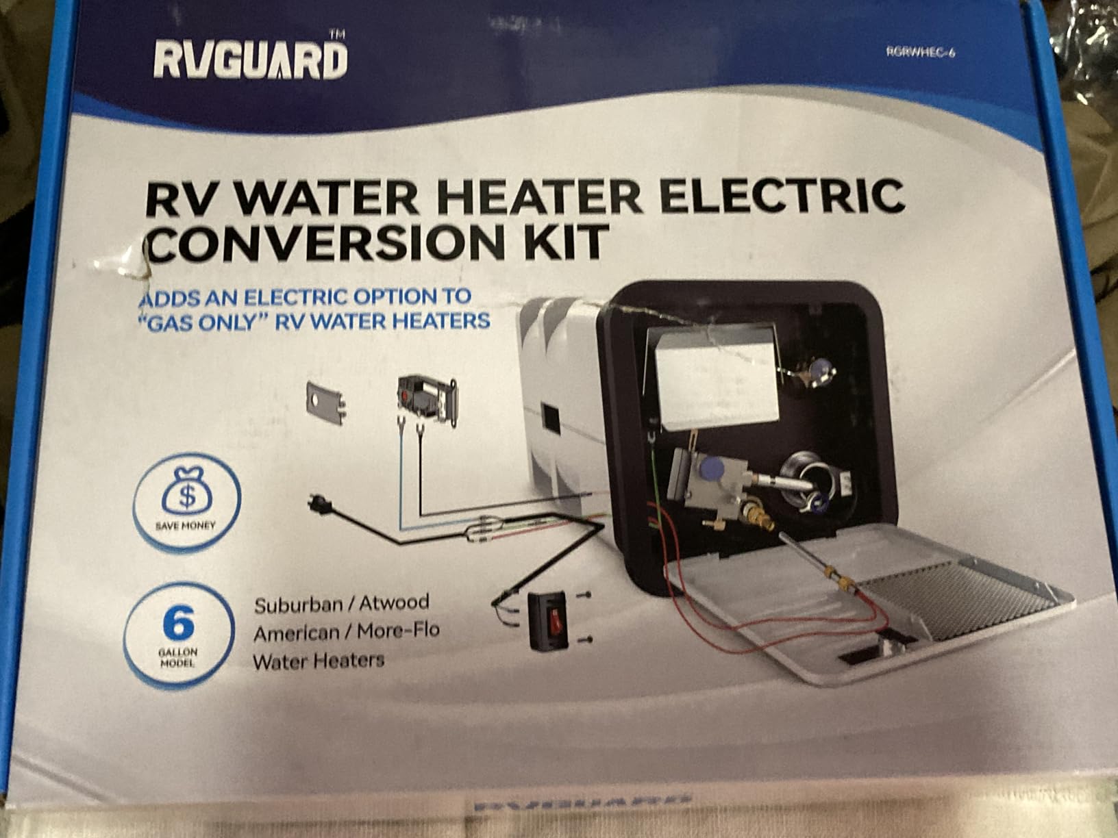 RVGUARD RV Water Heater Electric Conversion Kit, 6 Gallon, Conserve Propane | Converts RV LP Gas Water Heater to 120V Electricity, Compatible with Suburban, Atwood, American, More-Flo Water Heaters customer photo 2