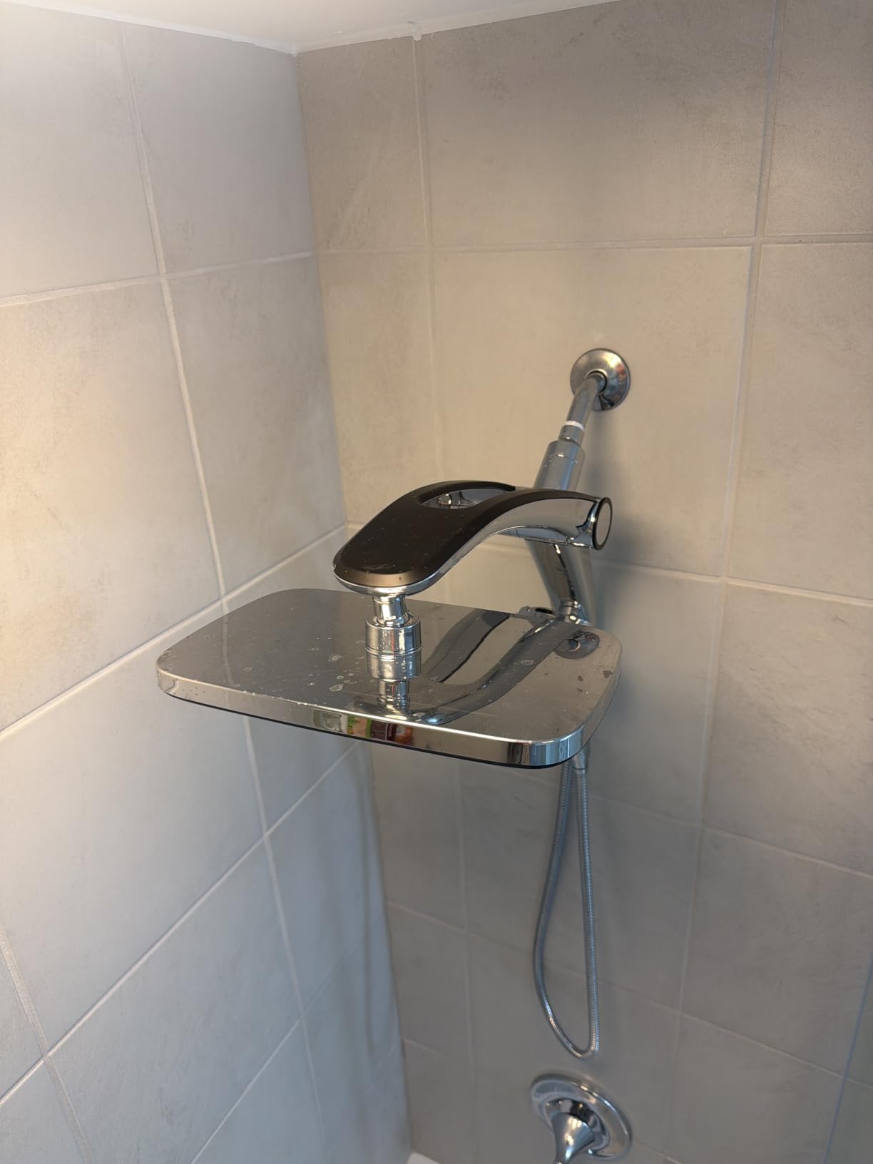 Rain Shower Head with filtered Handheld High Pressure rainfall Shower Heads with Handheld Spray Combo Adjustable one-piece stand daul shower head Built-in Magnetic Docking and Power Jets customer photo 1