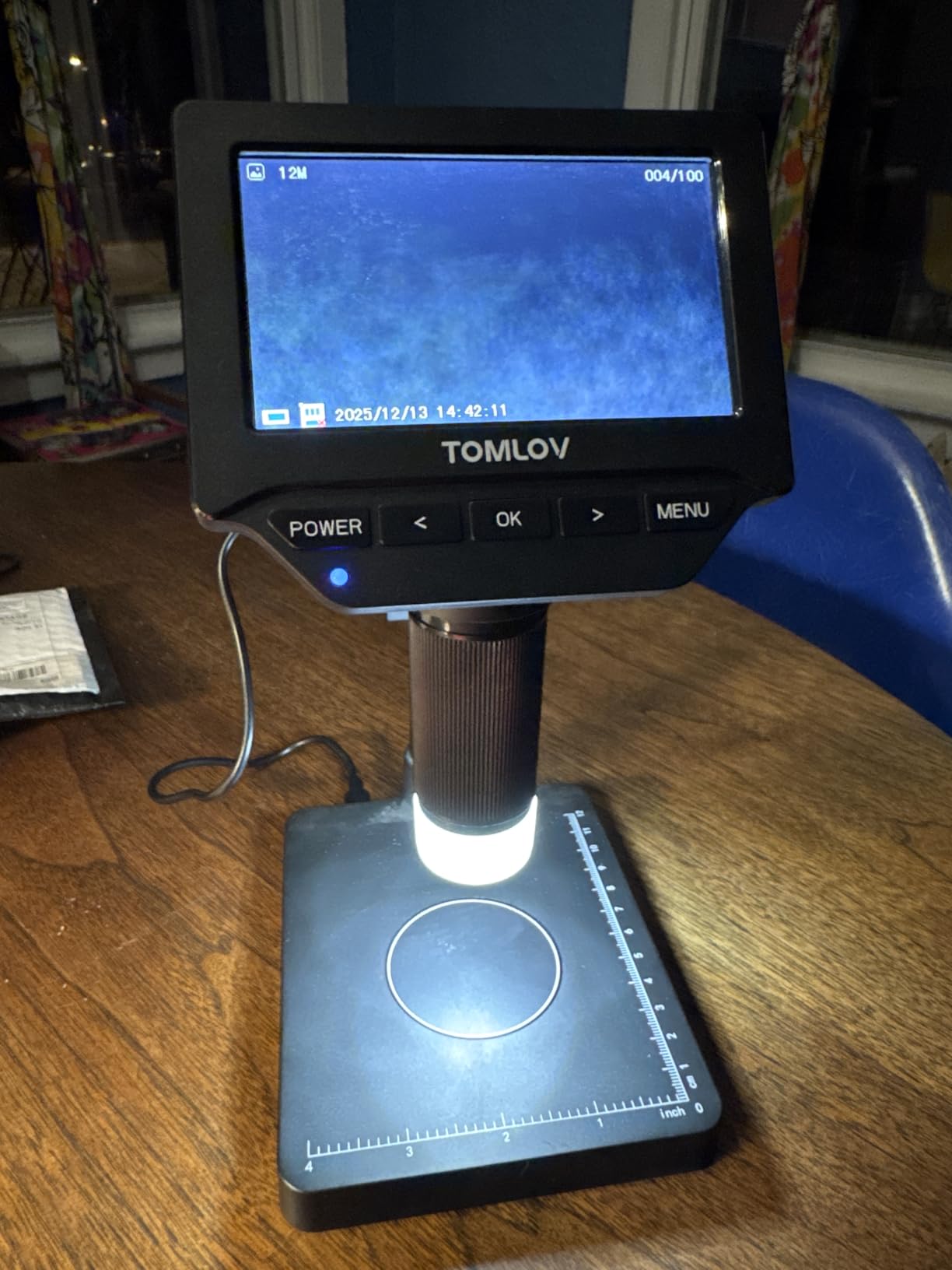 TOMLOV DM4W Microscope with Weighing Scale: 4.3