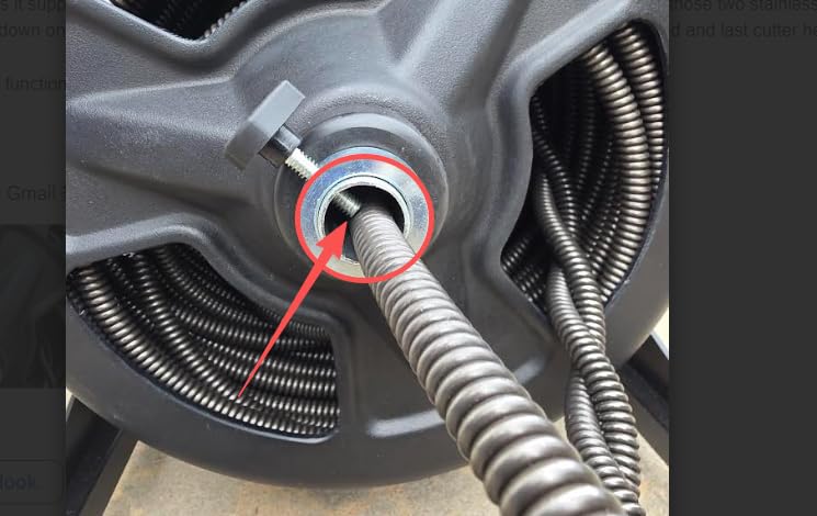 POPULO 100 ft x 1/2 inch Auto Feed Electric Drain Snake Auger for 2 to 4 Inch Pipes, Sewer Plumbing Snake Auger, Heavy Duty Drain Cleaner Machine with 8 Cutters & 1 Root Killer & Gloves customer photo 1