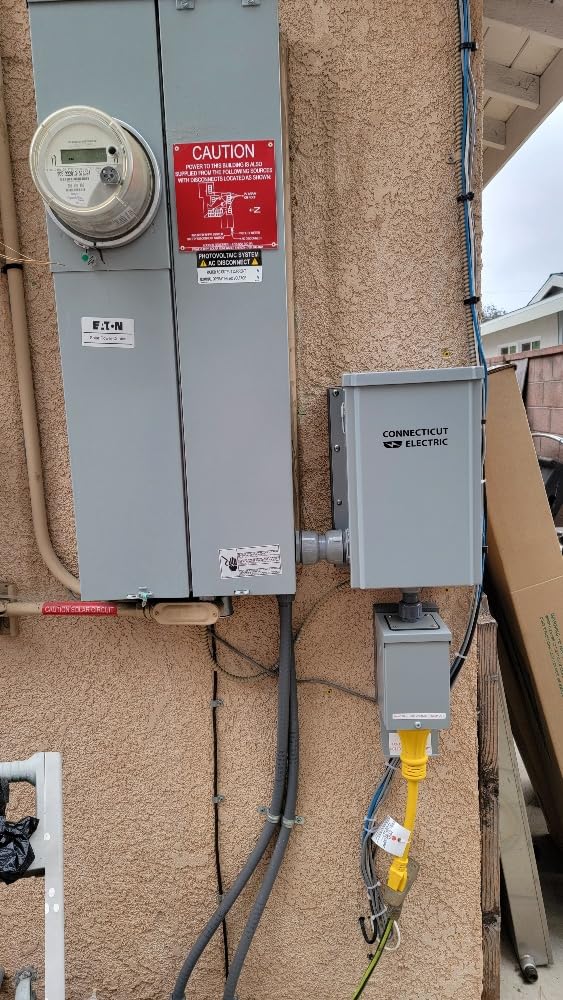 Connecticut Electric Series 2 Backup Power Manual Transfer Switch Kit, 50 Amp, 10 Circuits, with 25' Cord & Outdoor Rated 50A Inlet customer photo 2