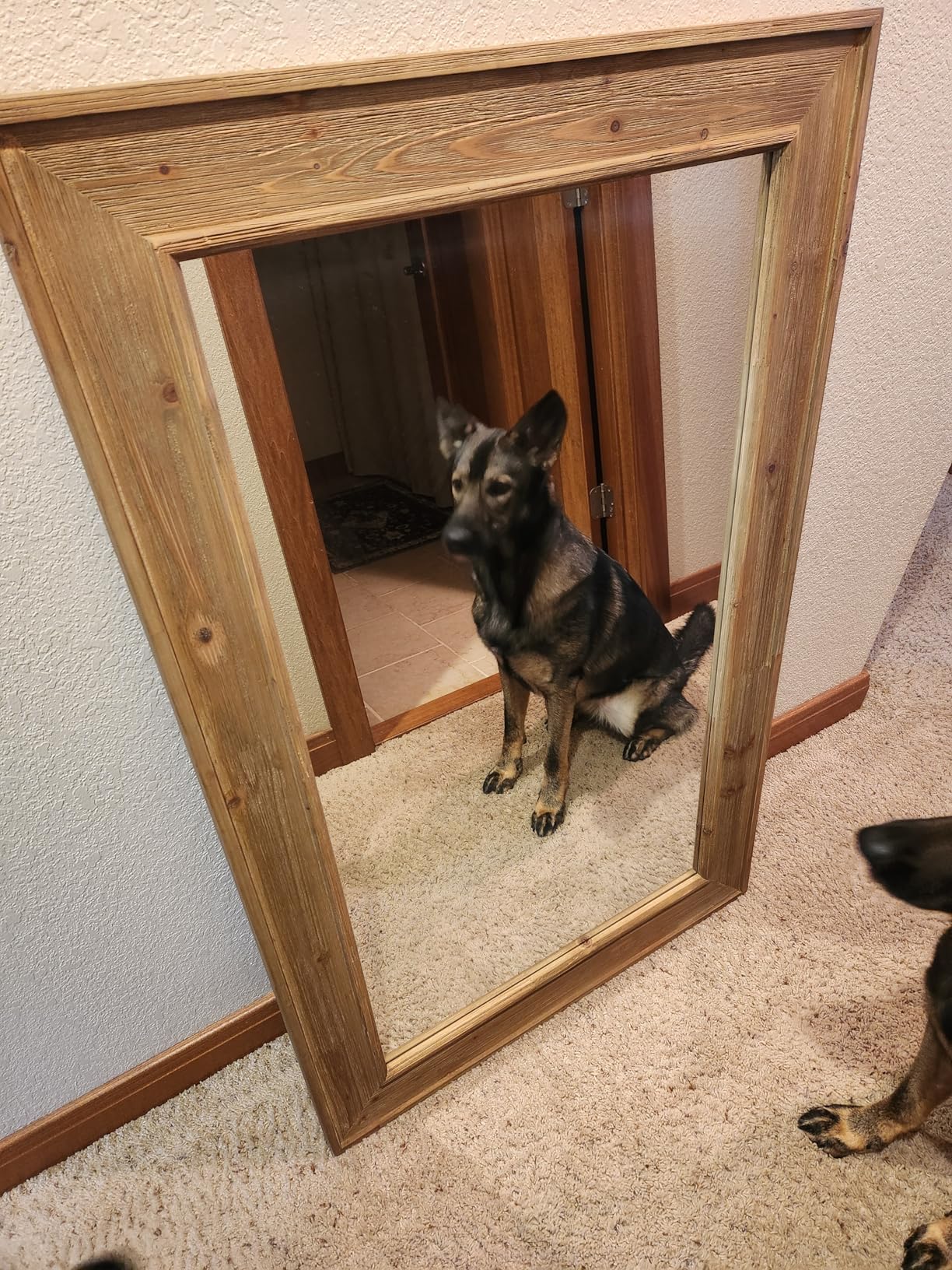 Rustic Wood Framed Mirror, 30