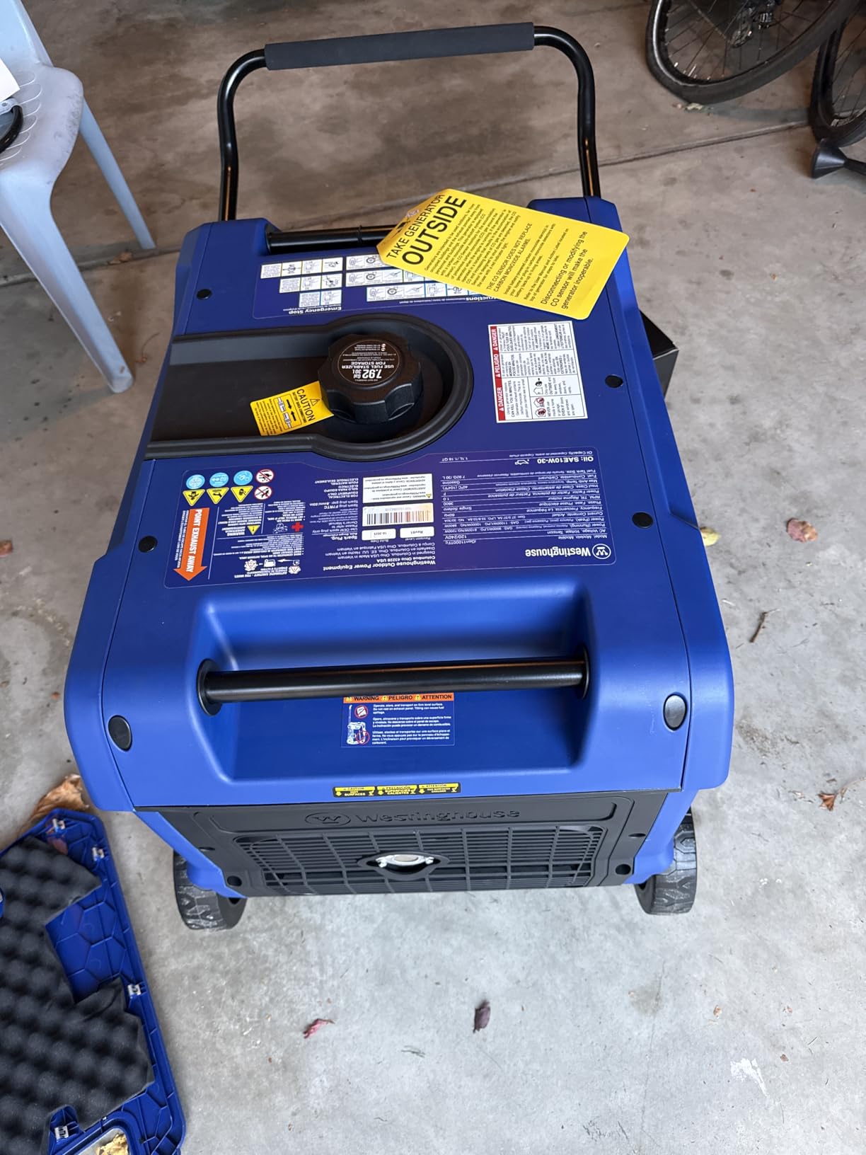 Westinghouse 12000 Peak Watt Tri-Fuel Portable Inverter Generator, Remote Start, Transfer Switch Ready, Gas/Propane/Natural Gas Powered, Low THD, Safe for Electronics, Parallel Capable, CO Sensor customer photo 2