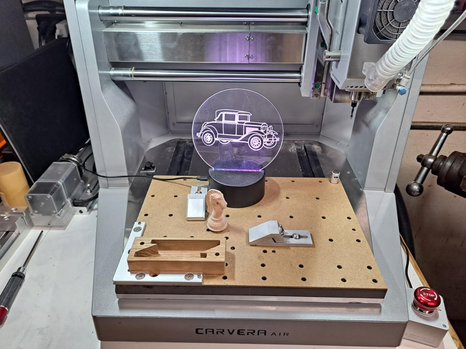Carvera Air Desktop CNC with 4th Axis & PCB Kit, MAKERA Enclosed Mini Mill | High-precision CNC, Makera Studio software, and Makerables community to simplify CNC learning and creation Metal Wood PCB customer photo 1
