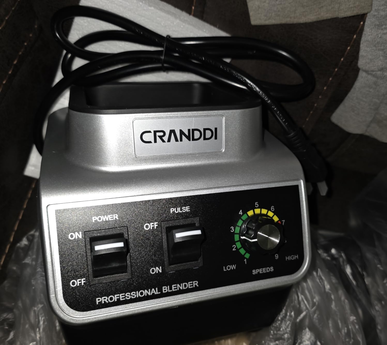 CRANDDI Professional Commercial Blender, Max 1500W, 80oz Pitcher, Powerful Blender with Tamper for Smoothie, Ice Crushing, Variable 9 Speeds Control, 110V, K96, Black customer photo 1