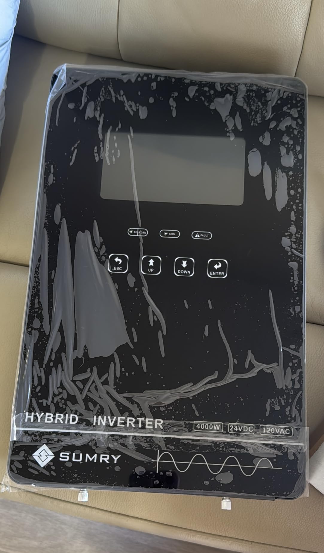 SUMRY Hybrid Solar Inverter, 4000W DC24V to AC120V Pure Sine Wave Power | Glass Top Cover with LCD Display, 140A MPPT Charge Controller, Supports Battery-less or AGM Lithium Battery, Off Grid customer photo 1
