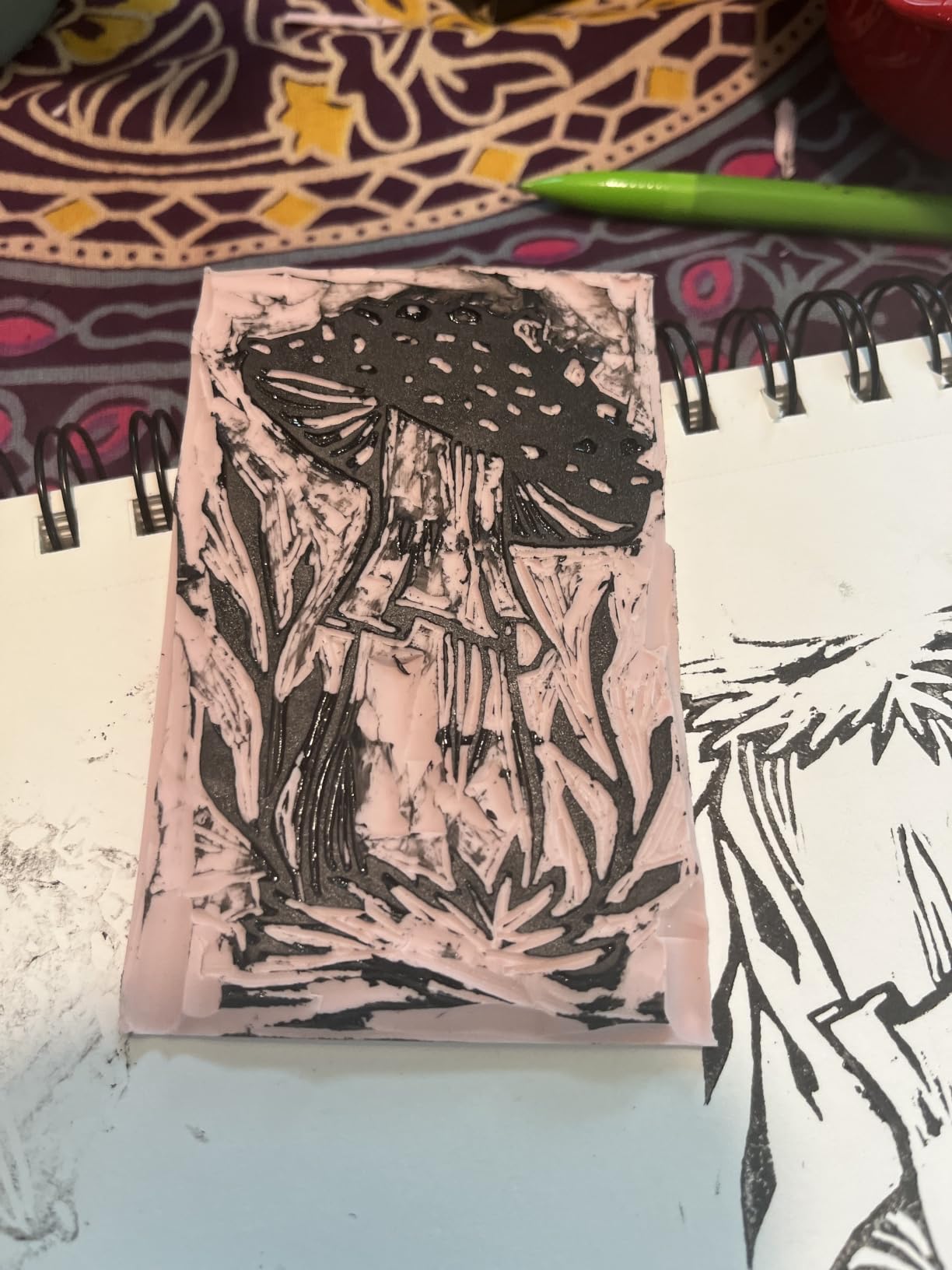 Linocut Kit for Printmaking & Stamp Making with Linoleum Blocks, Ink, Brayer, Guide for Beginners customer photo 2