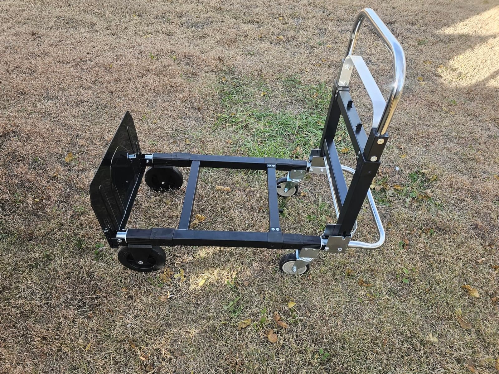 Aluminum 4 in 1 Convertible Hand Truck Dolly, 1000Lbs Capacity, Heavy Duty Folding Hand Truck Dolly Cart with Wheels 10