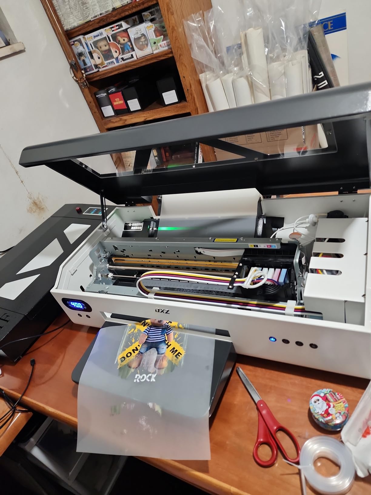 DXZ A3 DTG Printer for Direct-to-Garment Clothing - 2800 x 1440 DPI, White Ink Mixing Engine, Semi-Automatic Cleaning, Includes Electric Sprayer & Ink Kit customer photo 1