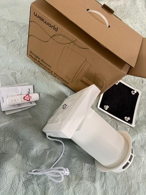 6 Inch Heat Recovery Ventilator with Ceramic Heat Exchanger | Wall-mounted fresh air system with WiFi and remote control; supply, exhaust and 65-second cycle modes for single rooms customer photo 2