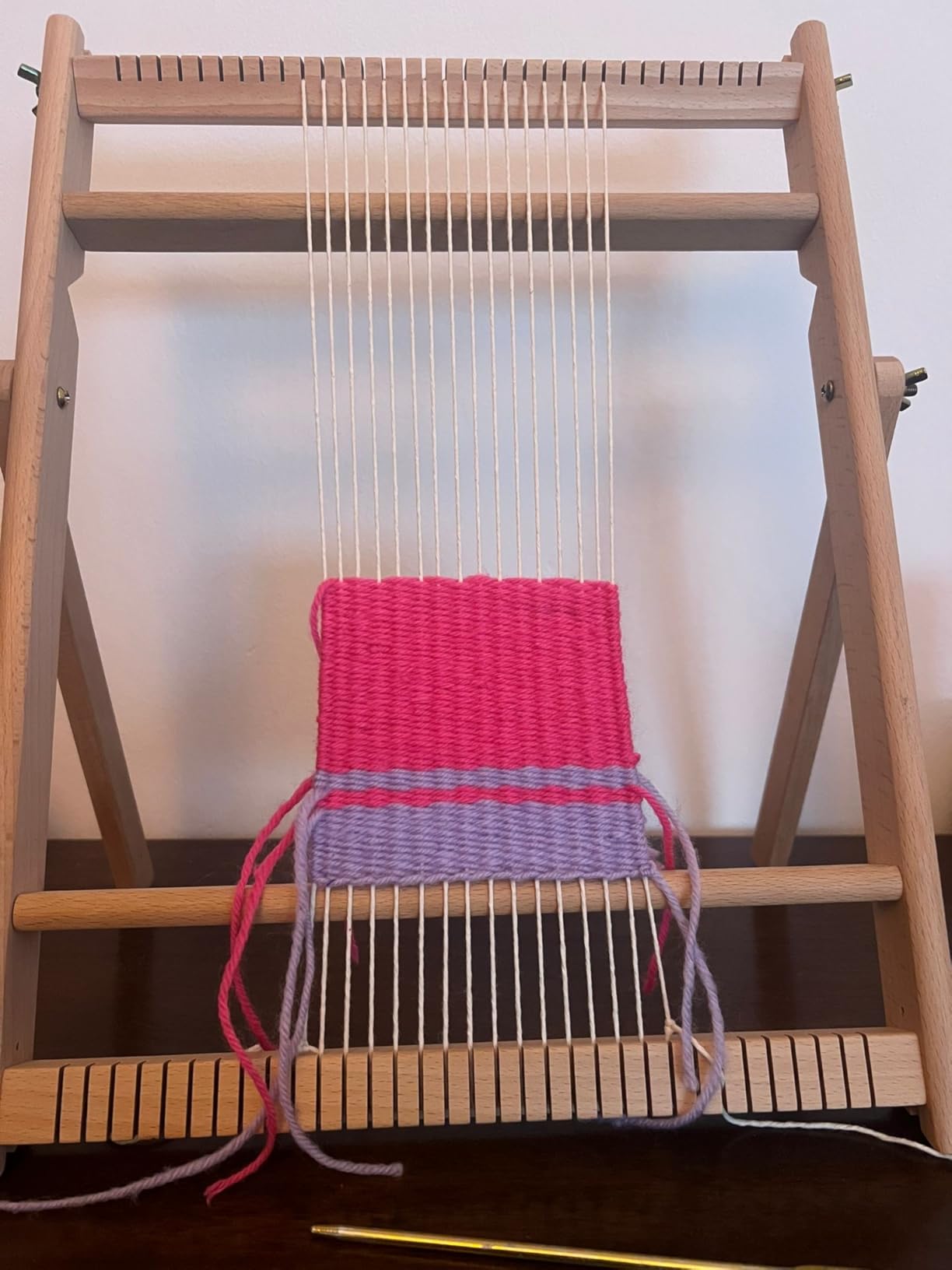 Lily & Oak Weaving Loom for Adults & Kids - Weaving Loom Kit | Beginner-Friendly Table Loom & Lap Loom with Yarn, Tools & Instructions | Wooden Loom for Multicraft Projects (15.8 x 11.8 inches) customer photo 1